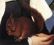 Portrait of a Lady with a Squirrel and a Starling Hans Holbein